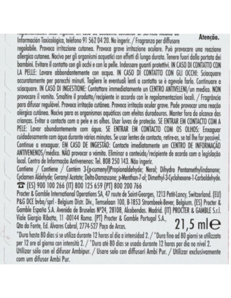 ambipur deodorante ambienti elettrico - 20ml 80 giorni ricarica - elegant: tuttocasashop.live: pulizia e cura della casa