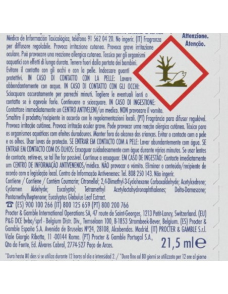 ambipur deodorante elettrico ricarica - 80 giorni - lavanda: tuttocasashop.live: pulizia e cura della casa
