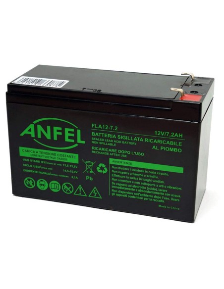 batteria ricaricabile al piombo 12v 7.2ah ermetica 15x65x94mm: tuttocasashop.live: altro - bazar