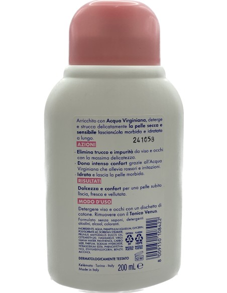 venus latte detergente per viso e occhi - 200ml - pelli secche e sensibili: tuttocasashop.live: igiene e cura della persona