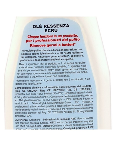 ole' oies ressenza deodorante multiuso igienizzante 750ml - ecru': tuttocasashop.live: pulizia e cura della casa