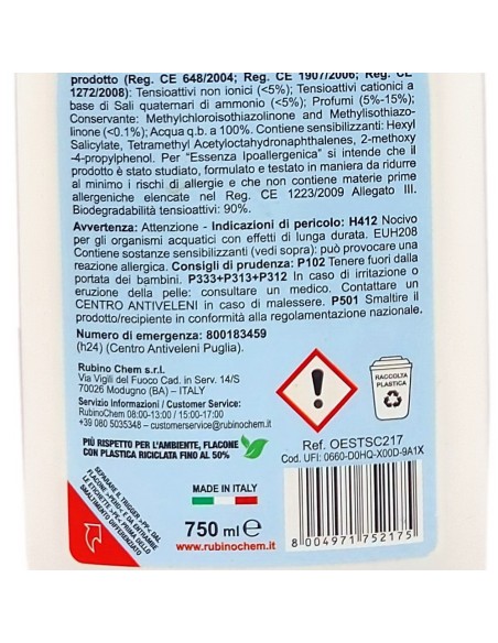 ole' oies ressenza deodorante multiuso igienizzante 750ml - scarlatta: tuttocasashop.live: pulizia e cura della casa