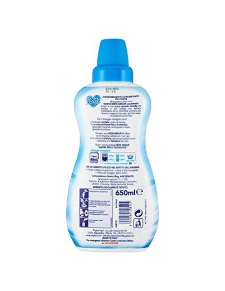 mon amour ammorbidente concentrato 26 lavaggi 650ml - blu mare: tuttocasashop.live: prodotti per bucato e tessuti