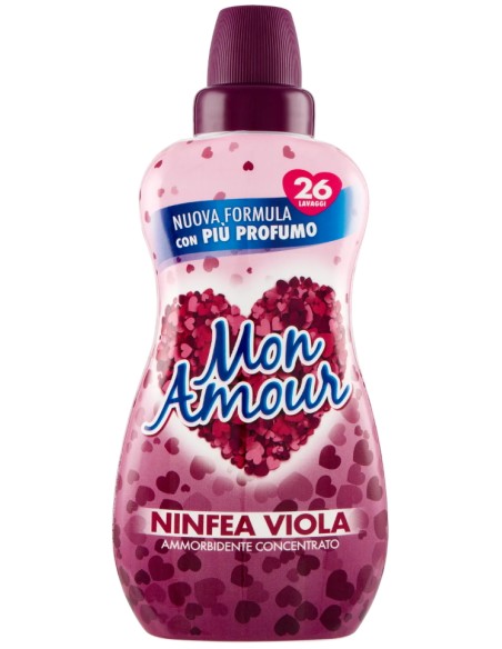 mon amour ammorbidente concentrato 26 lavaggi 650ml - ninfea viola: tuttocasashop.live: prodotti per bucato e tessuti