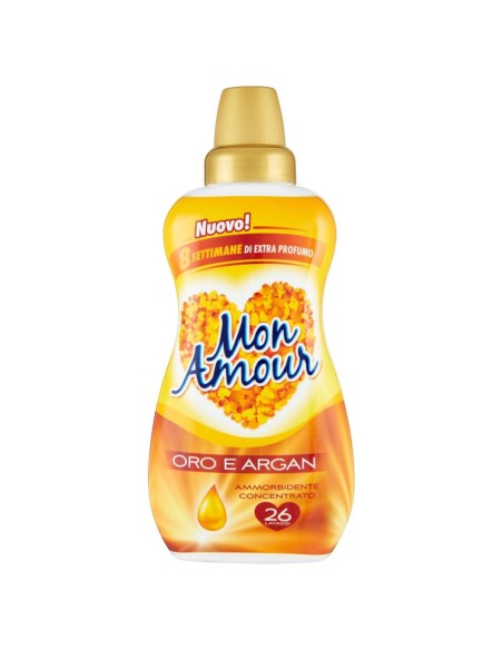 mon amour ammorbidente concentrato 26 lavaggi 650ml - oro & argan: tuttocasashop.live: prodotti per bucato e tessuti