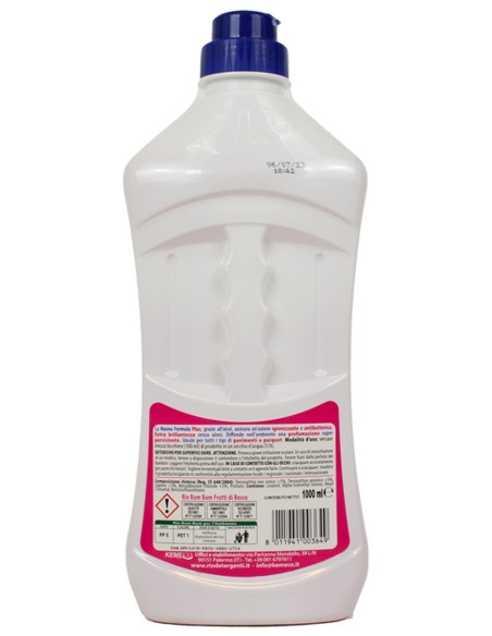 rio bumbum plus+ detergente pavimenti - 1 litro - frutti di bosco: tuttocasashop.live: pulizia e cura della casa
