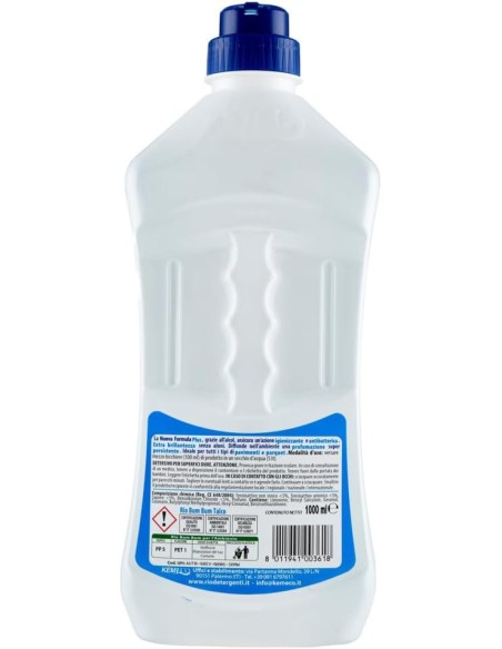 rio bumbum plus+ detergente pavimenti - 1 litro - talco: tuttocasashop.live: pulizia e cura della casa