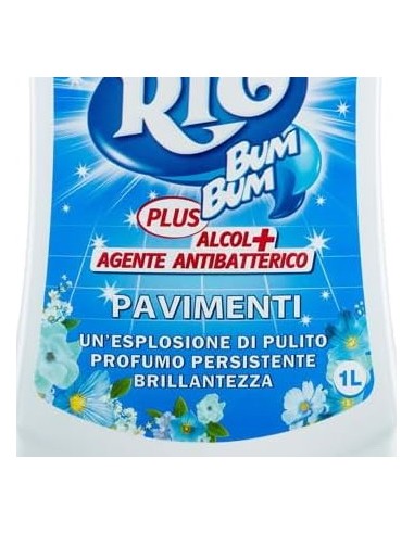 rio bumbum plus+ detergente pavimenti - 1 litro - talco: tuttocasashop.live: pulizia e cura della casa