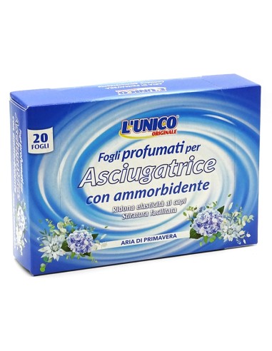 l'unico 20 fogli profumati per asciugatrice con ammorbidente - classico: tuttocasashop.live: prodotti per bucato e tessuti