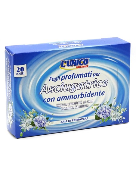 l'unico 20 fogli profumati per asciugatrice con ammorbidente - classico: tuttocasashop.live: prodotti per bucato e tessuti