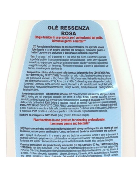ole' oies ressenza deodorante multiuso igienizzante 750ml - rosa: tuttocasashop.live: pulizia e cura della casa