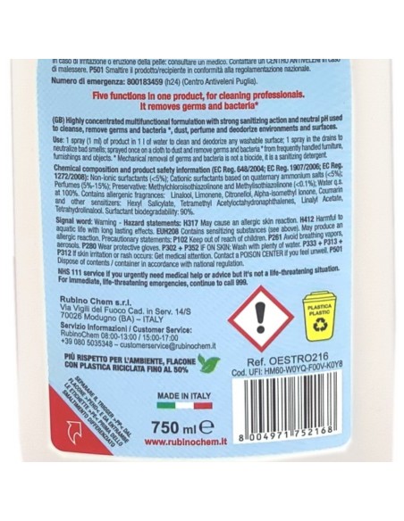 ole' oies ressenza deodorante multiuso igienizzante 750ml - rosa: tuttocasashop.live: pulizia e cura della casa