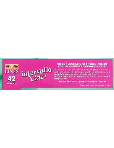 lines intervallo velo proteggislip distesi - 42 pezzi - salvaslip: tuttocasashop.live: igiene e cura della persona