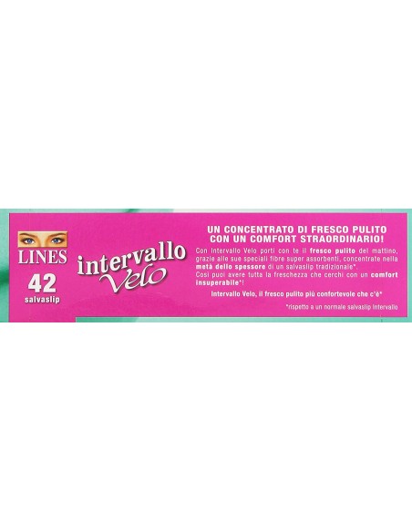 lines intervallo velo proteggislip distesi - 42 pezzi - salvaslip: tuttocasashop.live: igiene e cura della persona