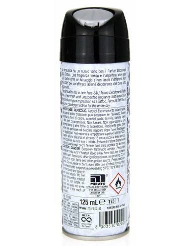 intesa sex unisex deodorante spray 125ml - 24h - tattoo: tuttocasashop.live: igiene e cura della persona