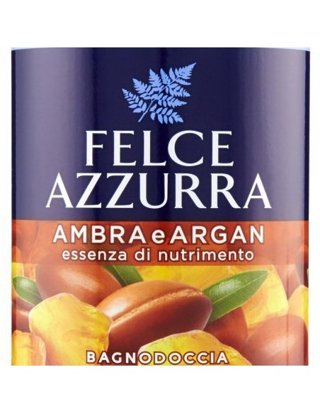 felce azzurra bagnoschiuma 650ml - ambra & argan - essenza di nutrimento: tuttocasashop.live: igiene e cura della persona