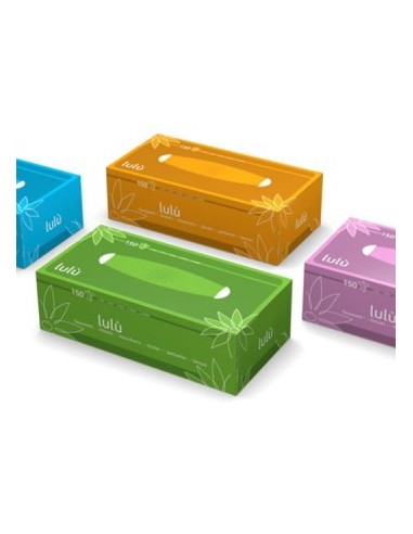 lulu' veline - 150 fazzolettini di carta - pratico box dispenser colorato: tuttocasashop.live: carta & monouso