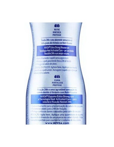 nivea hair spuma per capelli 150ml - extra strong: tuttocasashop.live: igiene e cura della persona
