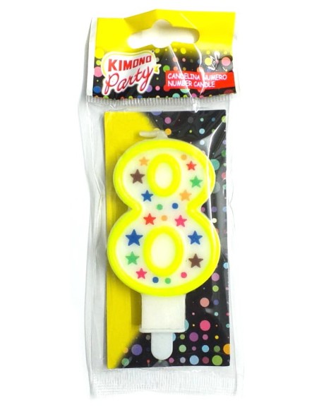 kimono candelina buon compleanno - numero 8: tuttocasashop.live: carta & monouso