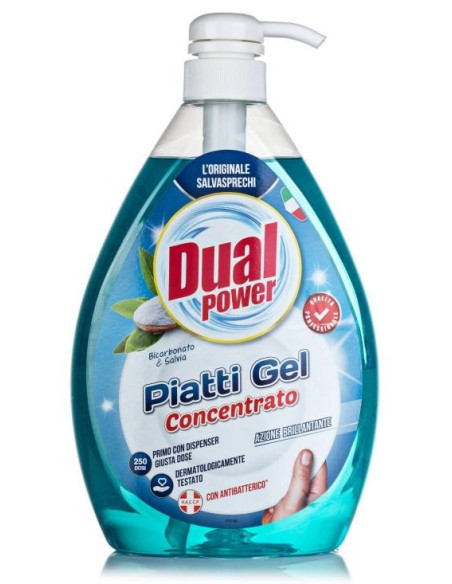 dual power detersivo per piatti e stoviglie con erogatore - 1l - bicarbonato: tuttocasashop.live: pulizia e cura della casa