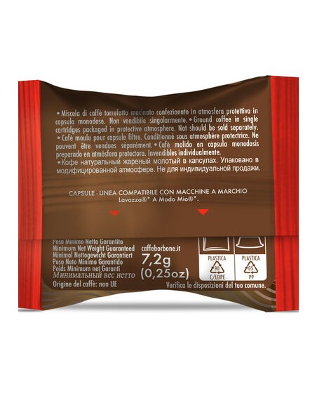 borbone don carlo caffe' 50 capsule compatibili a modo mio - miscela rossa: tuttocasashop.live: altro - bazar