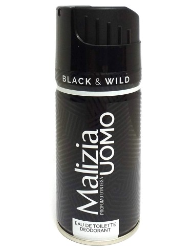 malizia uomo deodorante spray - 150ml - black & wild: tuttocasashop.live: igiene e cura della persona