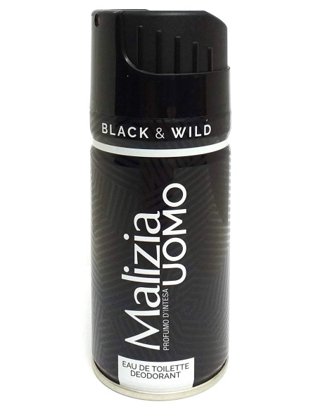malizia uomo deodorante spray - 150ml - black & wild: tuttocasashop.live: igiene e cura della persona