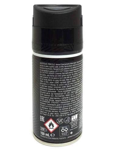 malizia uomo deodorante spray - 150ml - black & wild: tuttocasashop.live: igiene e cura della persona