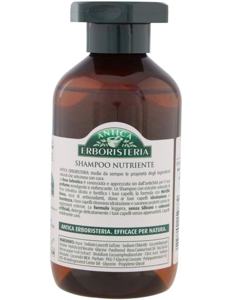 antica erboristeria shampoo 250ml - rosa e mirtillo rosso - capelli secchi: tuttocasashop.live: igiene e cura della persona