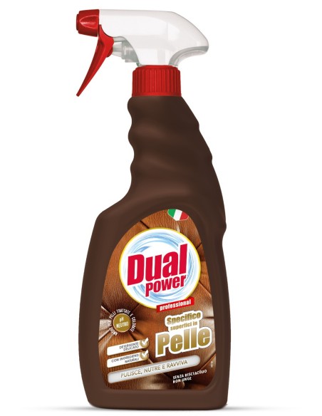 dual power pelle spray - 500ml - detergente specifico per superfici in pelle: tuttocasashop.live: pulizia e cura della casa