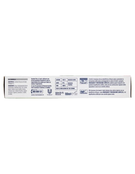 mentadent dentifricio 100ml - p prevenzione completa: tuttocasashop.live: igiene e cura della persona