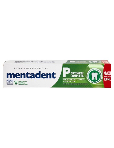 mentadent dentifricio 100ml - p prevenzione completa: tuttocasashop.live: igiene e cura della persona
