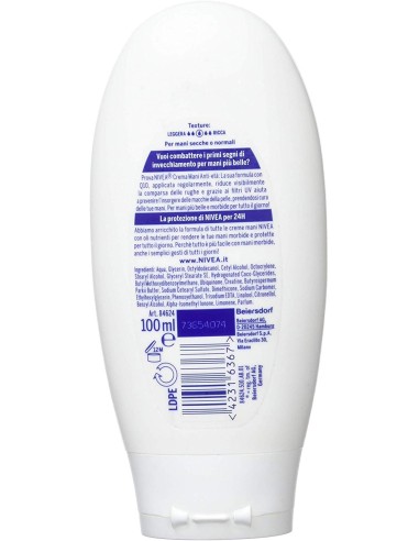 nivea hand crema mani anti-eta' q10 - 100ml antirughe antimacchie filtri uv: tuttocasashop.live: igiene e cura della persona