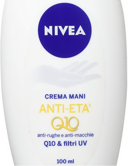 nivea hand crema mani anti-eta' q10 - 100ml antirughe antimacchie filtri uv: tuttocasashop.live: igiene e cura della persona