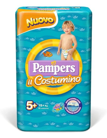 pampers il costumino pannolini - taglia 5-6 - 15+kg - 10 pezzi: tuttocasashop.live: igiene e cura della persona