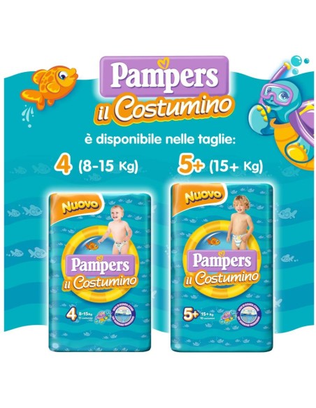 pampers il costumino pannolini - taglia 5-6 - 15+kg - 10 pezzi: tuttocasashop.live: igiene e cura della persona