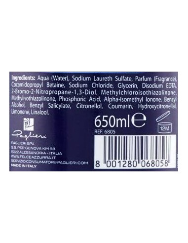 felce azzurra bagnoschiuma 650ml - muschio bianco - bagnodoccia delicatezza: tuttocasashop.live: igiene e cura della persona