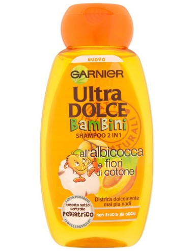 ultra dolce shampoo 250ml - bambini albicocca - districante non brucia occhi: tuttocasashop.live: igiene e cura della persona