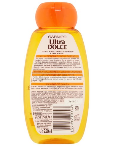 ultra dolce shampoo 250ml - bambini albicocca - districante non brucia occhi: tuttocasashop.live: igiene e cura della persona