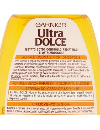 ultra dolce shampoo 250ml - bambini albicocca - districante non brucia occhi: tuttocasashop.live: igiene e cura della persona