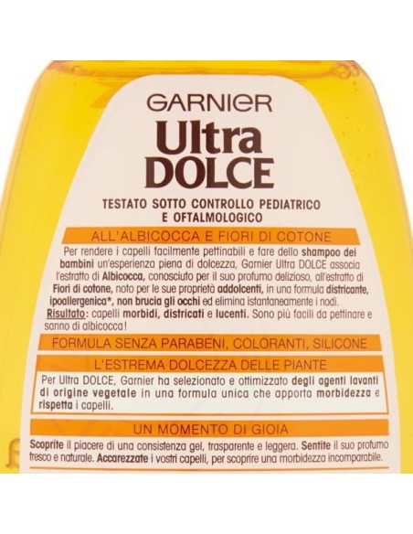ultra dolce shampoo 250ml - bambini albicocca - districante non brucia occhi: tuttocasashop.live: igiene e cura della persona
