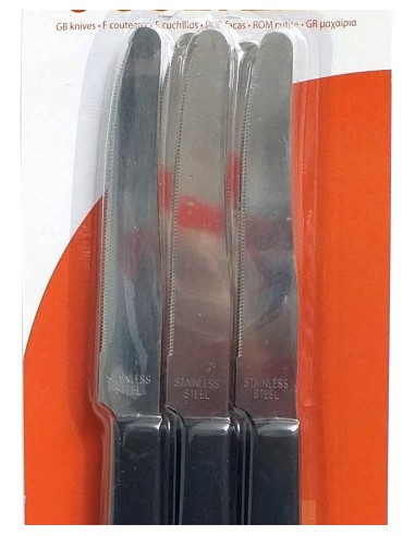 coltelli da cucina con lama seghettata inox - 6 pezzi - manico plastica: tuttocasashop.live: altro - bazar