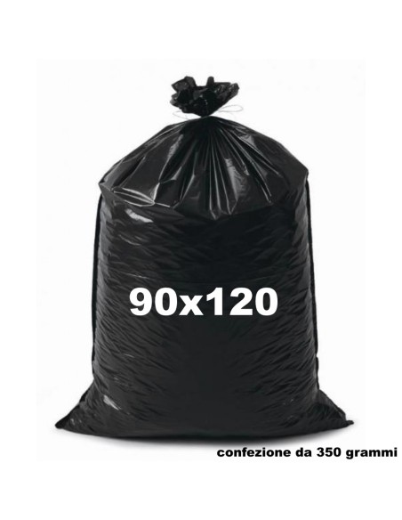 cheapy sacco rifiuti misura condominiale 90x120cm - 350g - neri - resistenti: tuttocasashop.live: pulizia e cura della casa