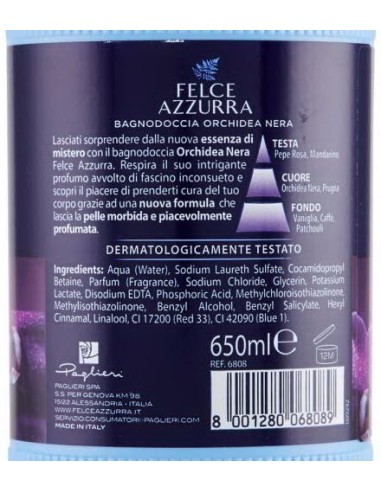 felce azzurra bagnoschiuma 650ml - orchidea - bagnodoccia: tuttocasashop.live: igiene e cura della persona