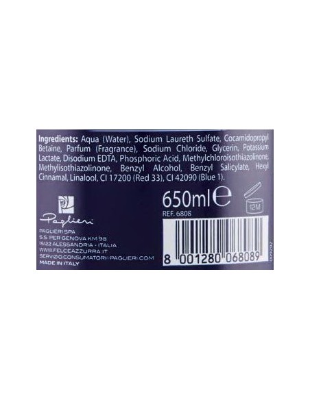 felce azzurra bagnoschiuma 650ml - orchidea - bagnodoccia: tuttocasashop.live: igiene e cura della persona