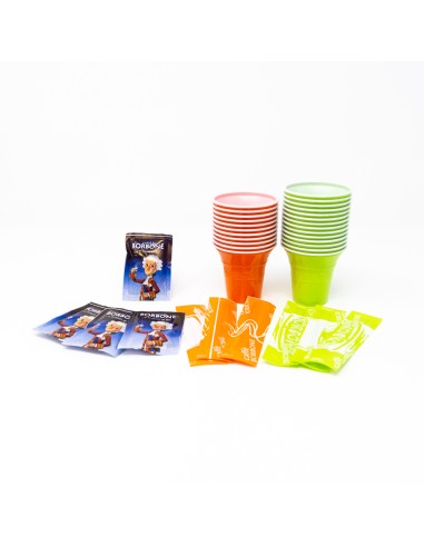 borbone 100 kit caffe' - bicchieri + bustine zucchero + palette imbustate: tuttocasashop.live: altro - bazar