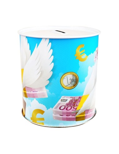 salvadanaio latta alto 13cm diametro 11cm - varie fantasie assortite: tuttocasashop.live: altro - bazar