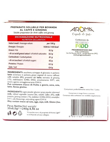 aroma light 30 capsule di gusto - ginseng - compatibile nespresso: tuttocasashop.live: altro - bazar