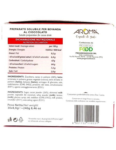 aroma light 30 capsule di gusto - cioccolata - compatibili nespresso: tuttocasashop.live: altro - bazar