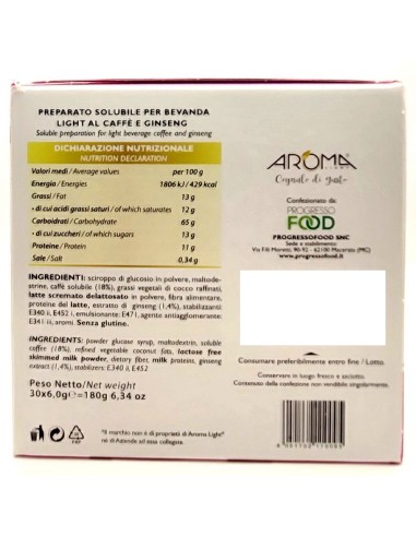 aroma light 30 capsule di gusto ginseng light senza lattosio -espresso point: tuttocasashop.live: altro - bazar